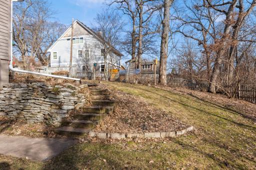 Side yard facing south
