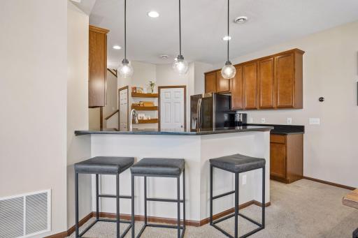 Guests can sit at the breakfast bar while you prepare the meal!