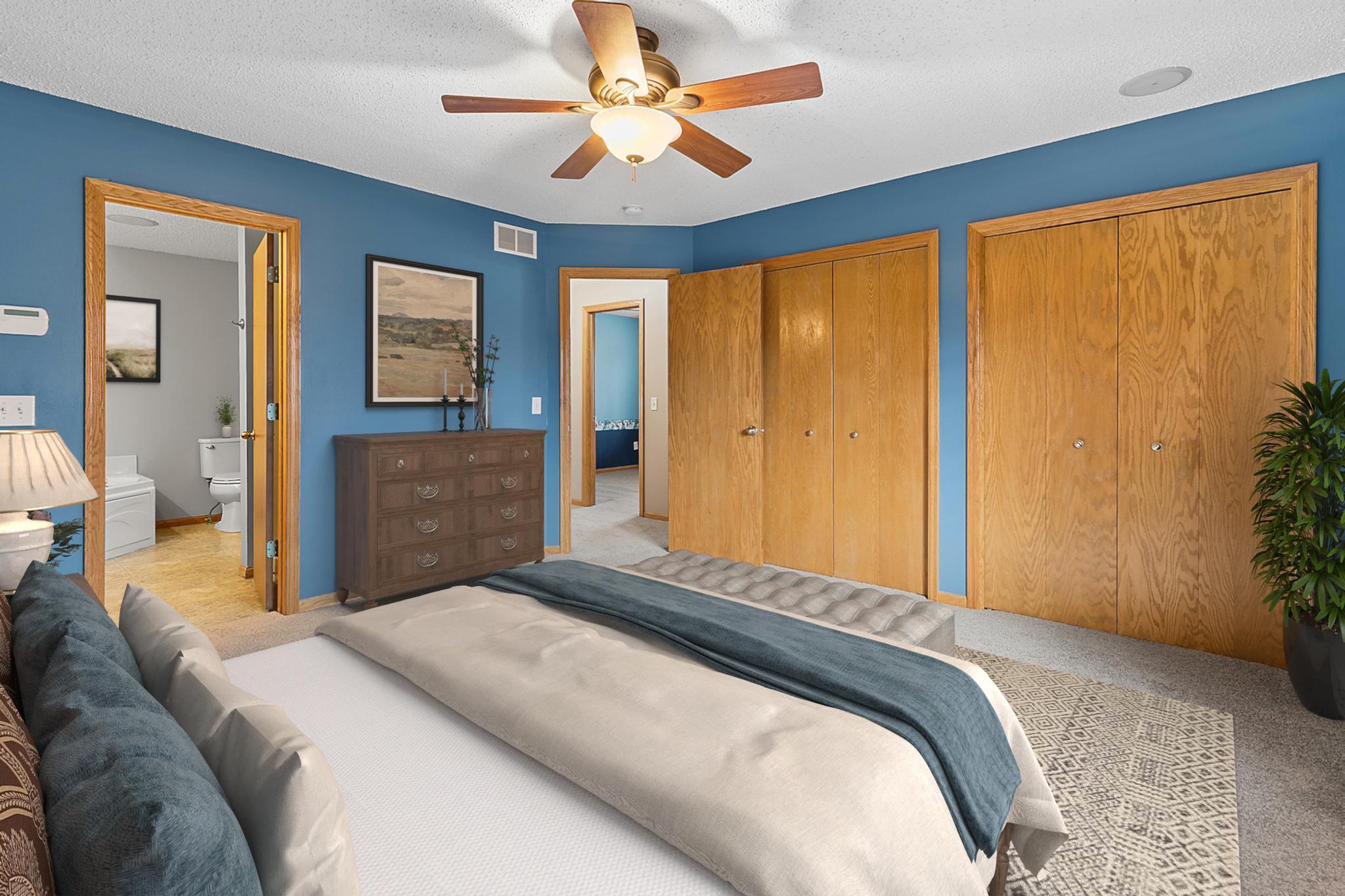 Master Bedroom with 2 closets