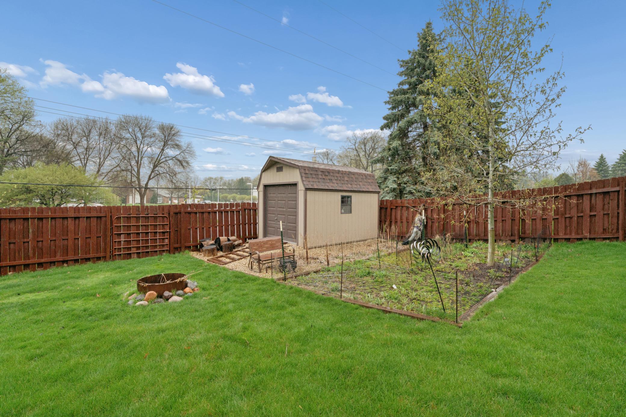Shed and garden