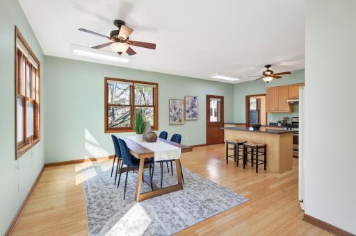 Main floor kitchen and dining