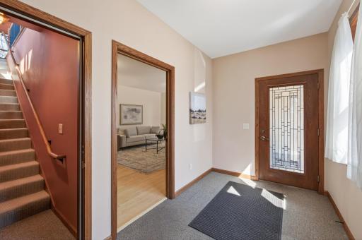 Front Entry - separate internal doors for main floor and upstairs