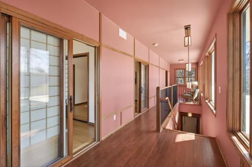 Upstairs entry - massive West facing windows fill it with light