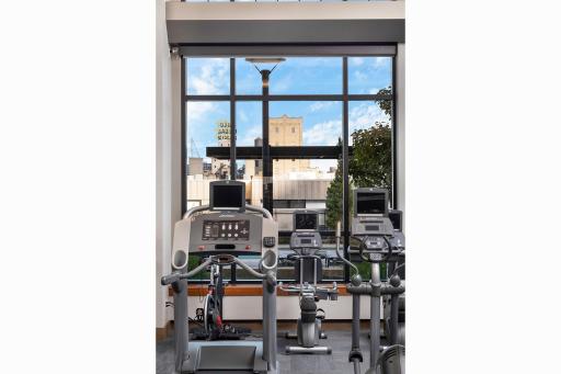 Great views for workouts from the Carlyle Fitness Room