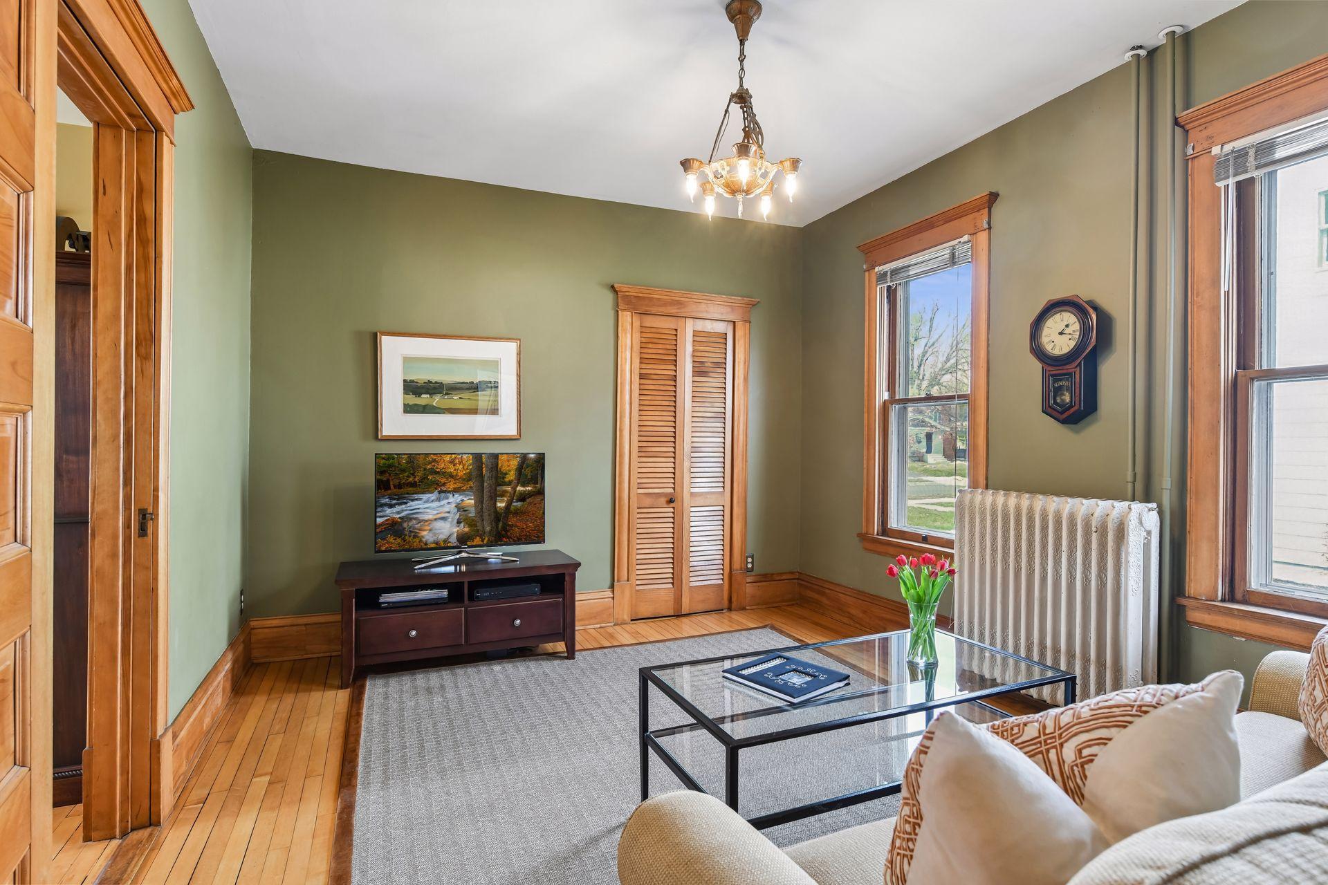 Settle in for movie nights in the cozy main-floor family room