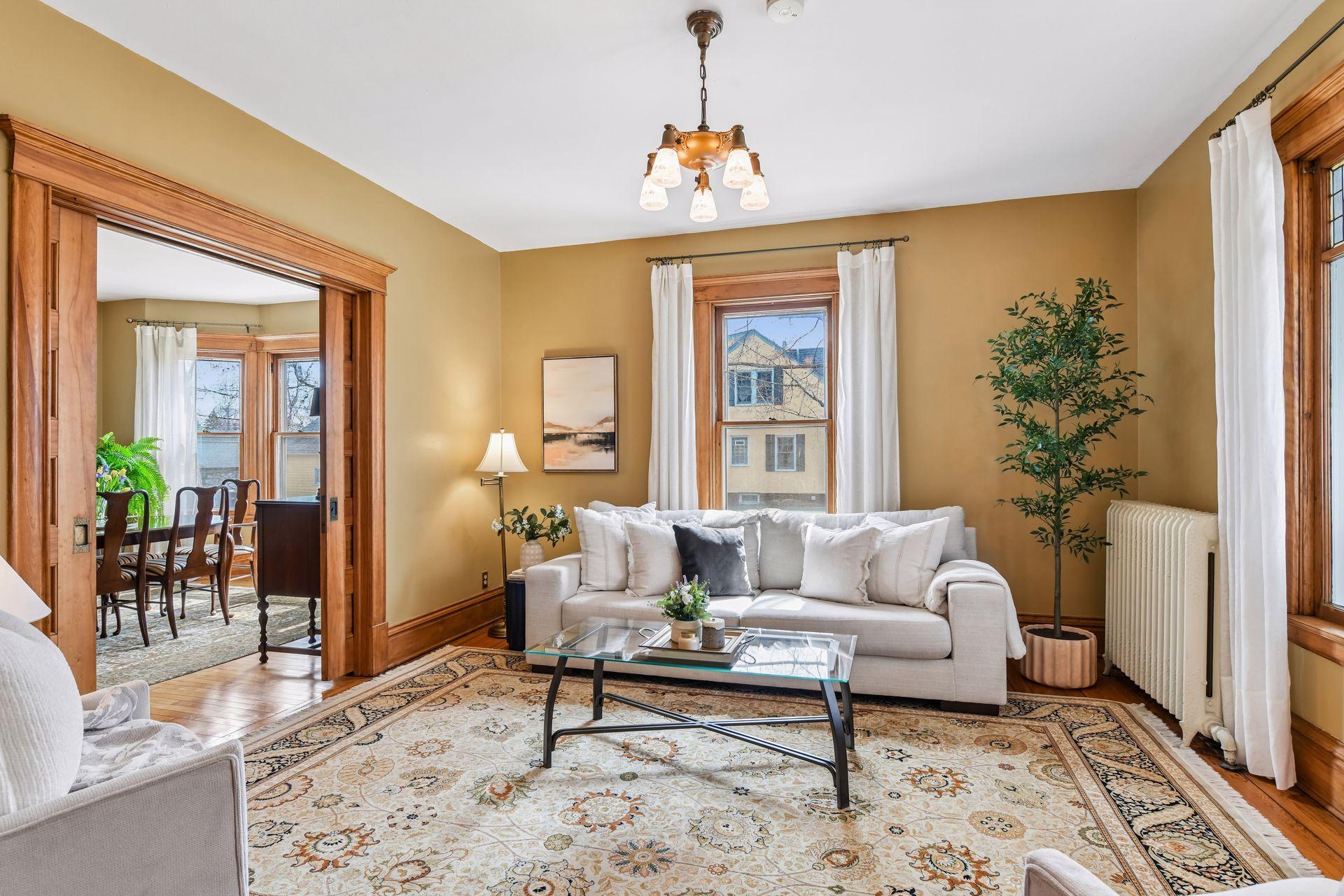 Enjoy the best of both worlds—an open floor plan with formal spaces that can be closed off by pocket doors.