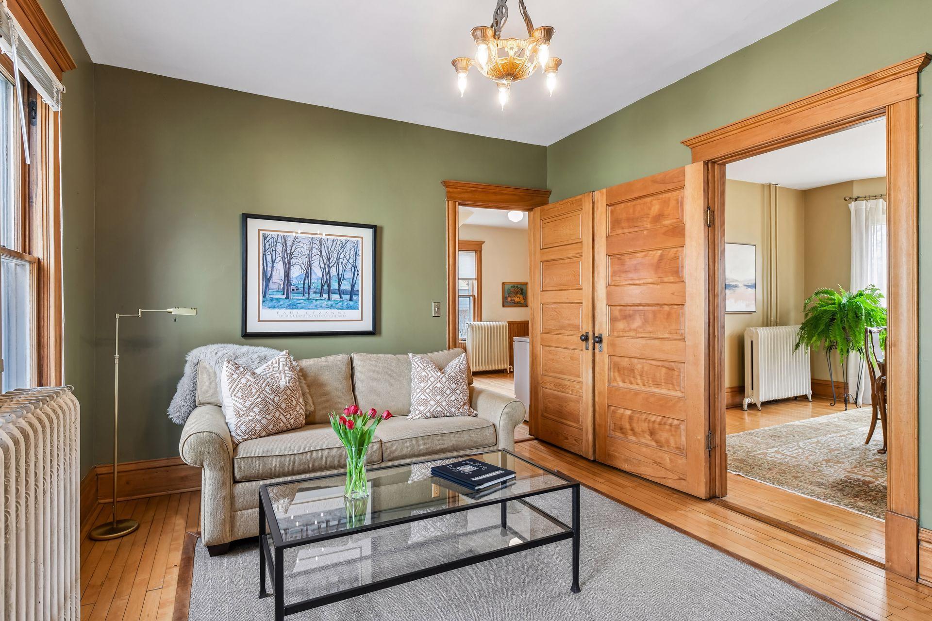 This versatile space has functioned as a family room, bedroom, and office over the years.