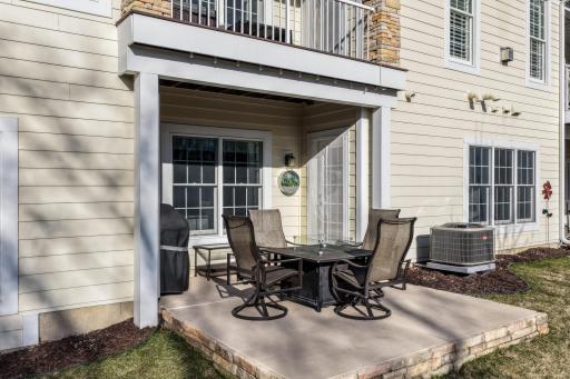 Hard-to-find, oversized patio accommodates ample patio furniture