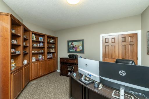 Main floor office/second bedroom with built-ins