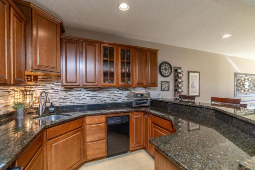 Granite, tile floors and backsplash, and more