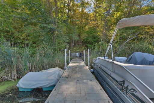 View from Floating Dock of Fire Pit area