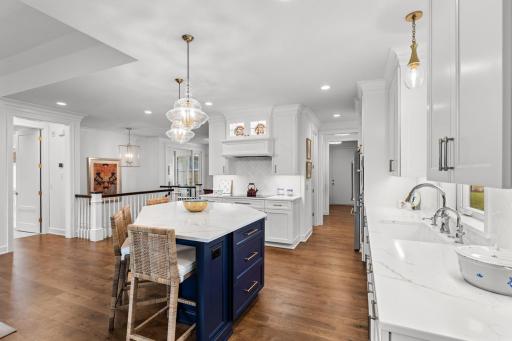 Oversized walk-in pantry with appliance bar