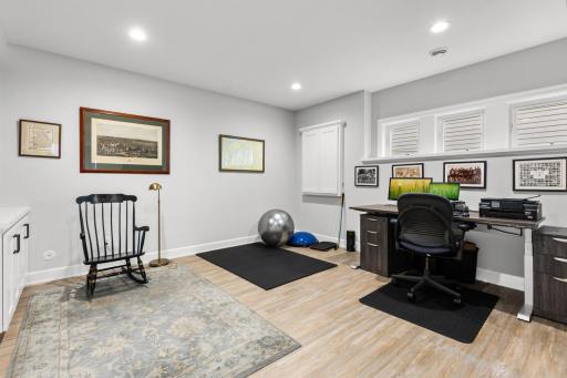 Dedicated exercise room or optional 4th bedroom/office