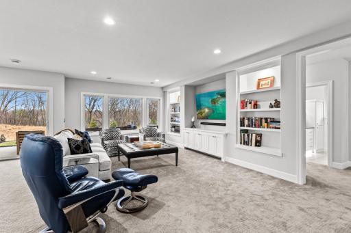 Walkout lower level with expansive family room