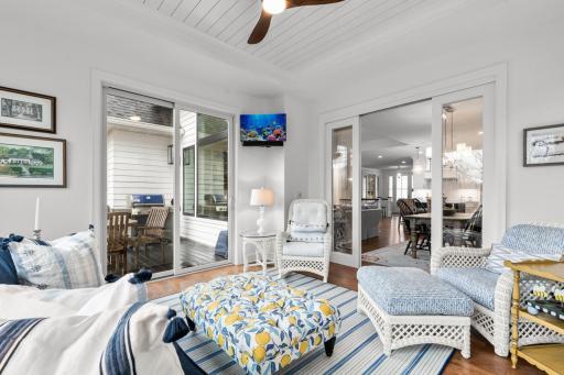 Beautiful sunroom with direct access to deck for effortless indoor-outdoor living