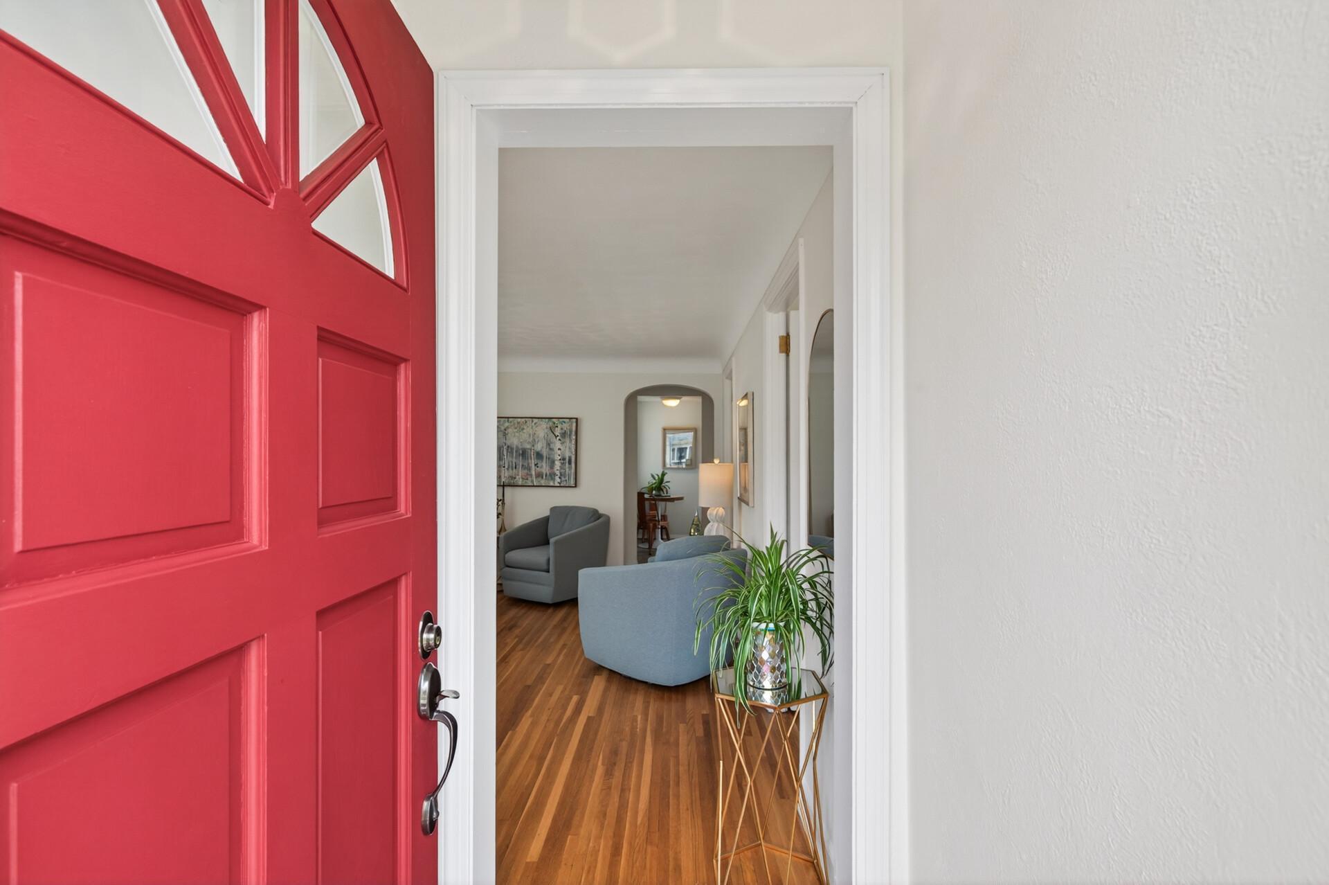 Front door into home.