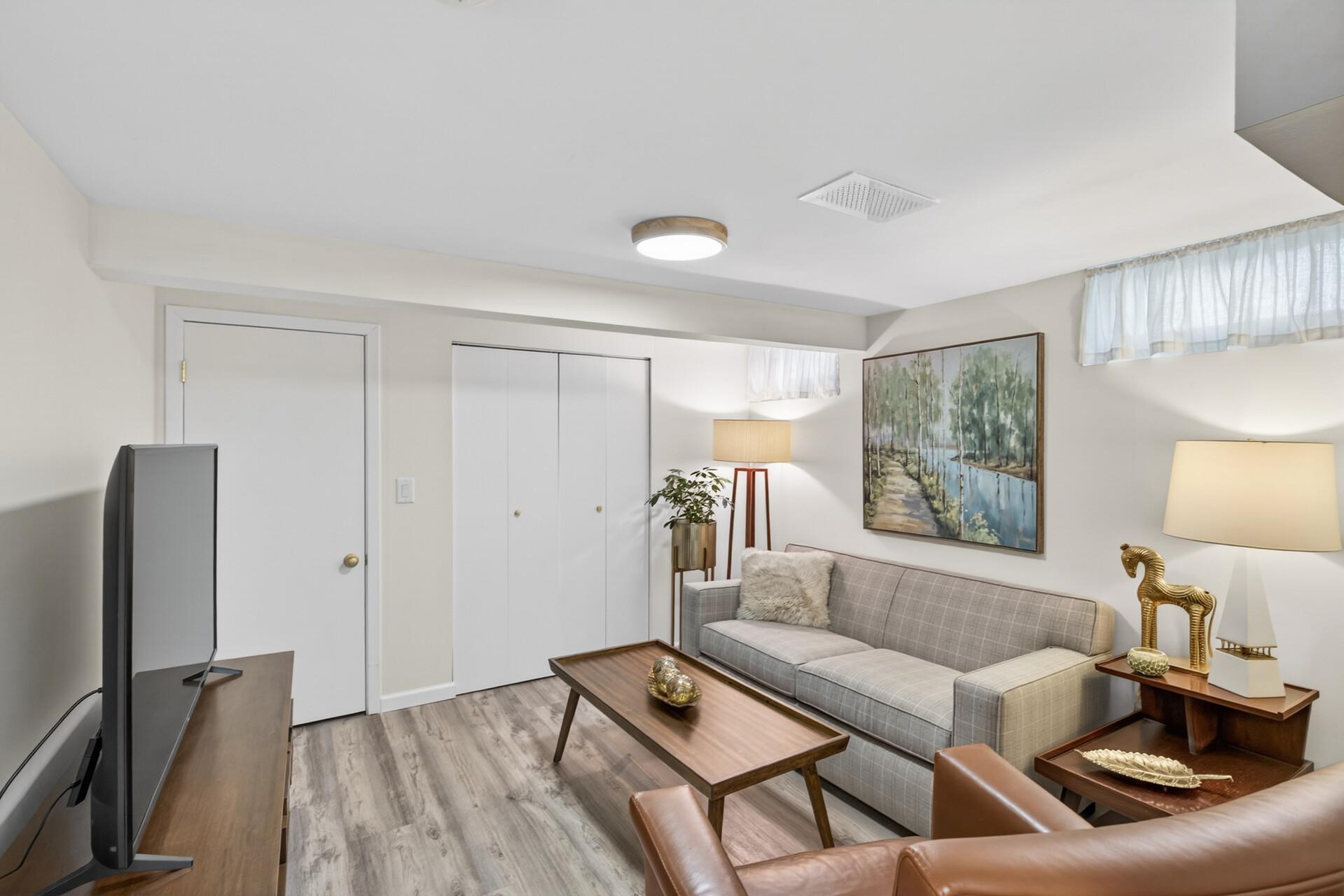 Family room on lower level.