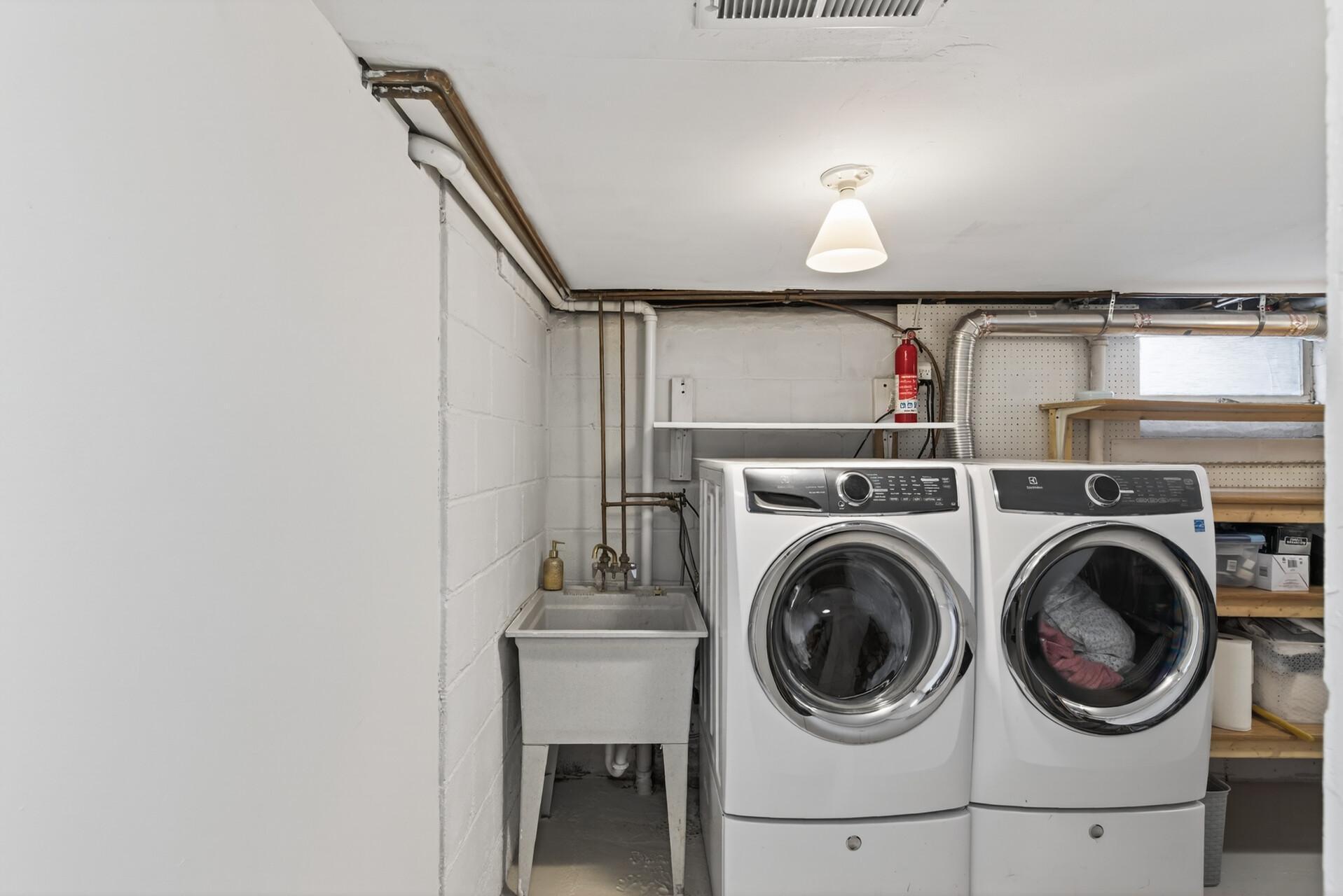 Laundry room on lower level.