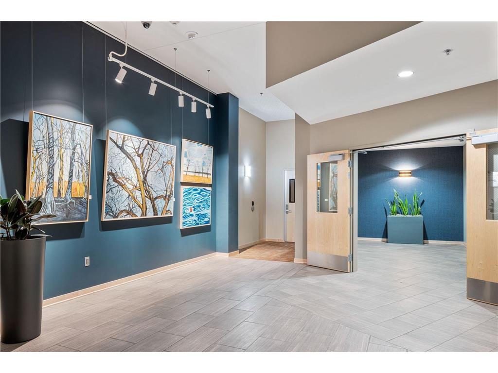 Main Hallway with Art Exhibit