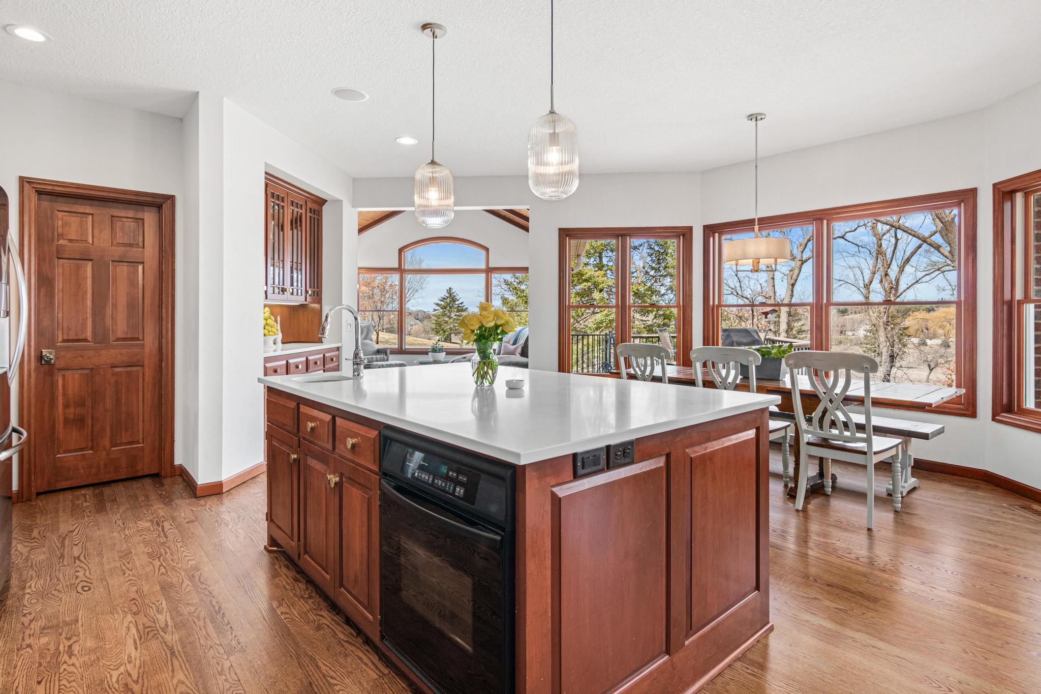 Gourmet cherry kitchen featuring custom cabinetry, elevated finishes, and an inviting layout designed for both everyday living and entertaining.