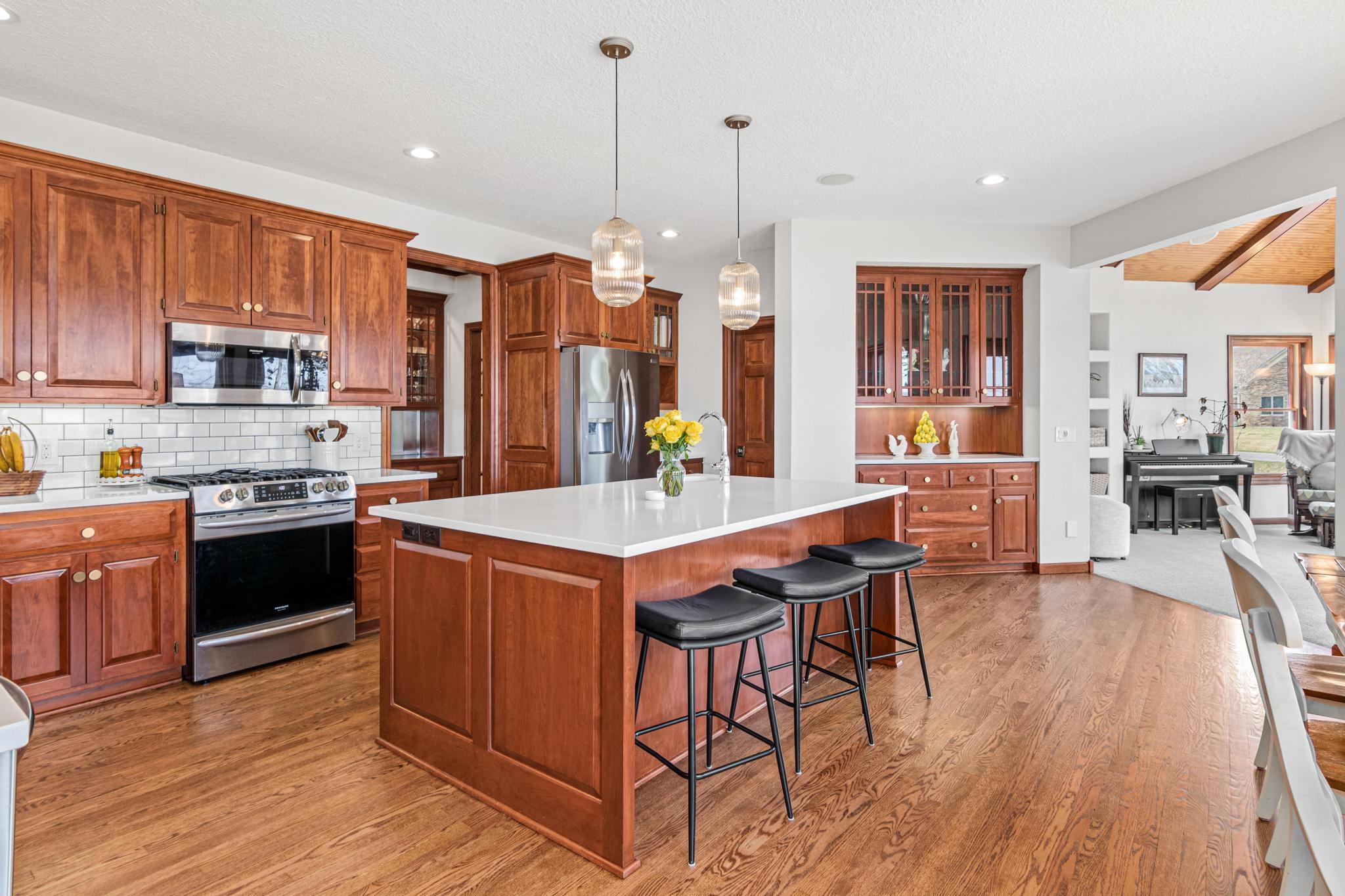 Custom cabinetry and thoughtful design make this kitchen both functional and visually striking.