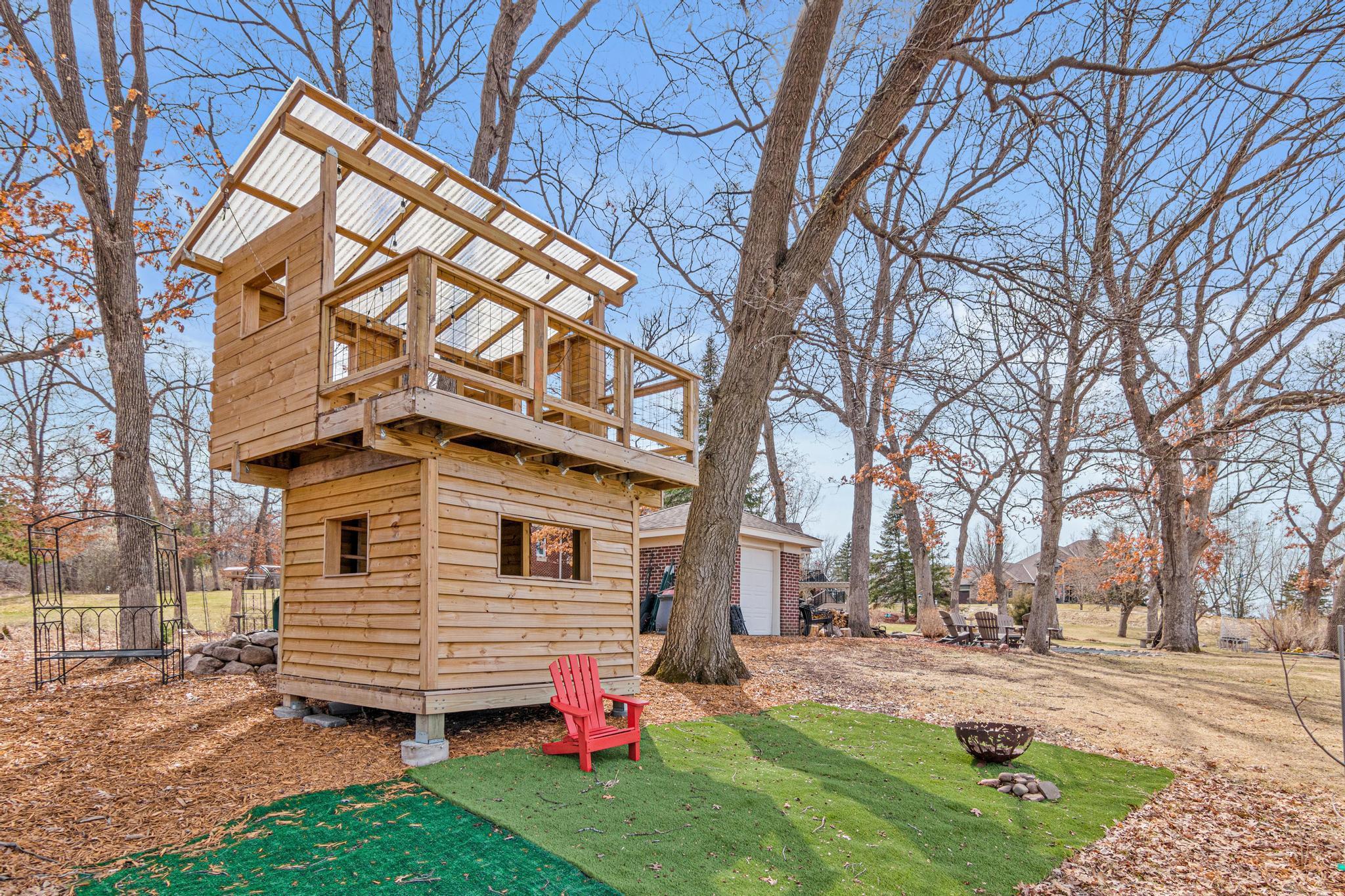 Check out this incredible tree house and camping area!