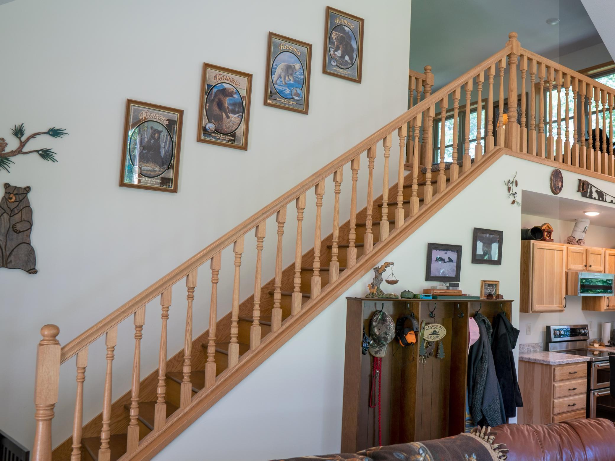 Stairs leading to upstairs loft and bedroom