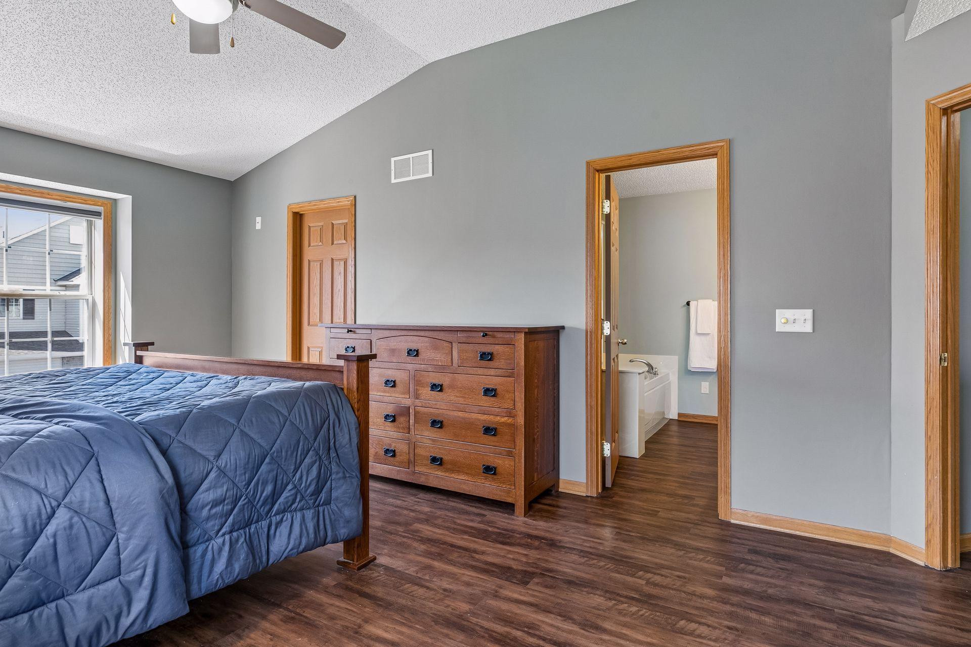 Featuring 2 closets and a private bath