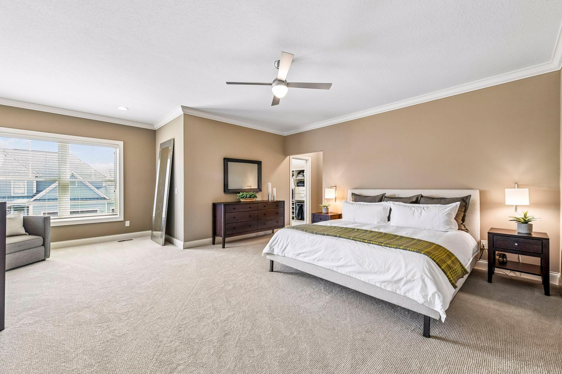 Generous primary suite.