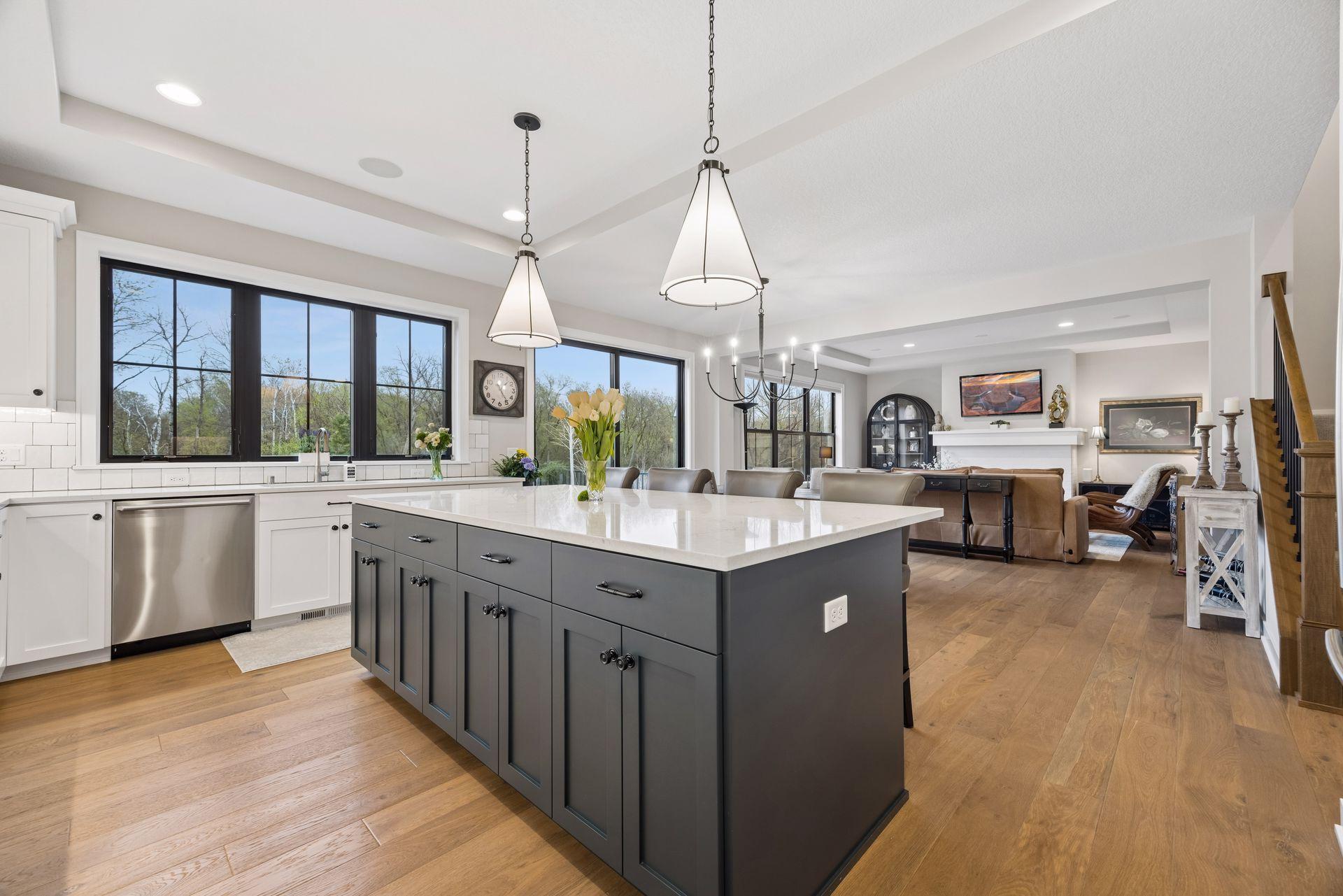 Center Island. Open Concept Floorplan