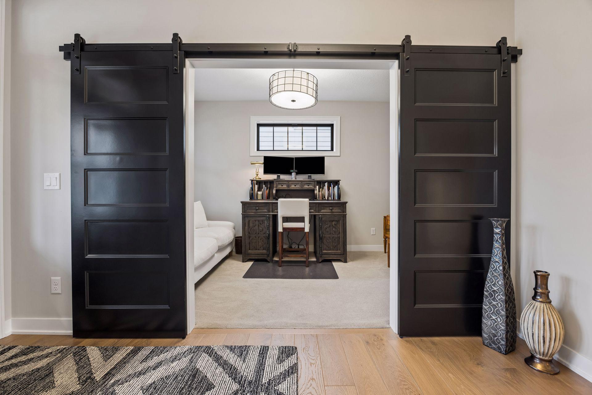 Barn doors for office privacy