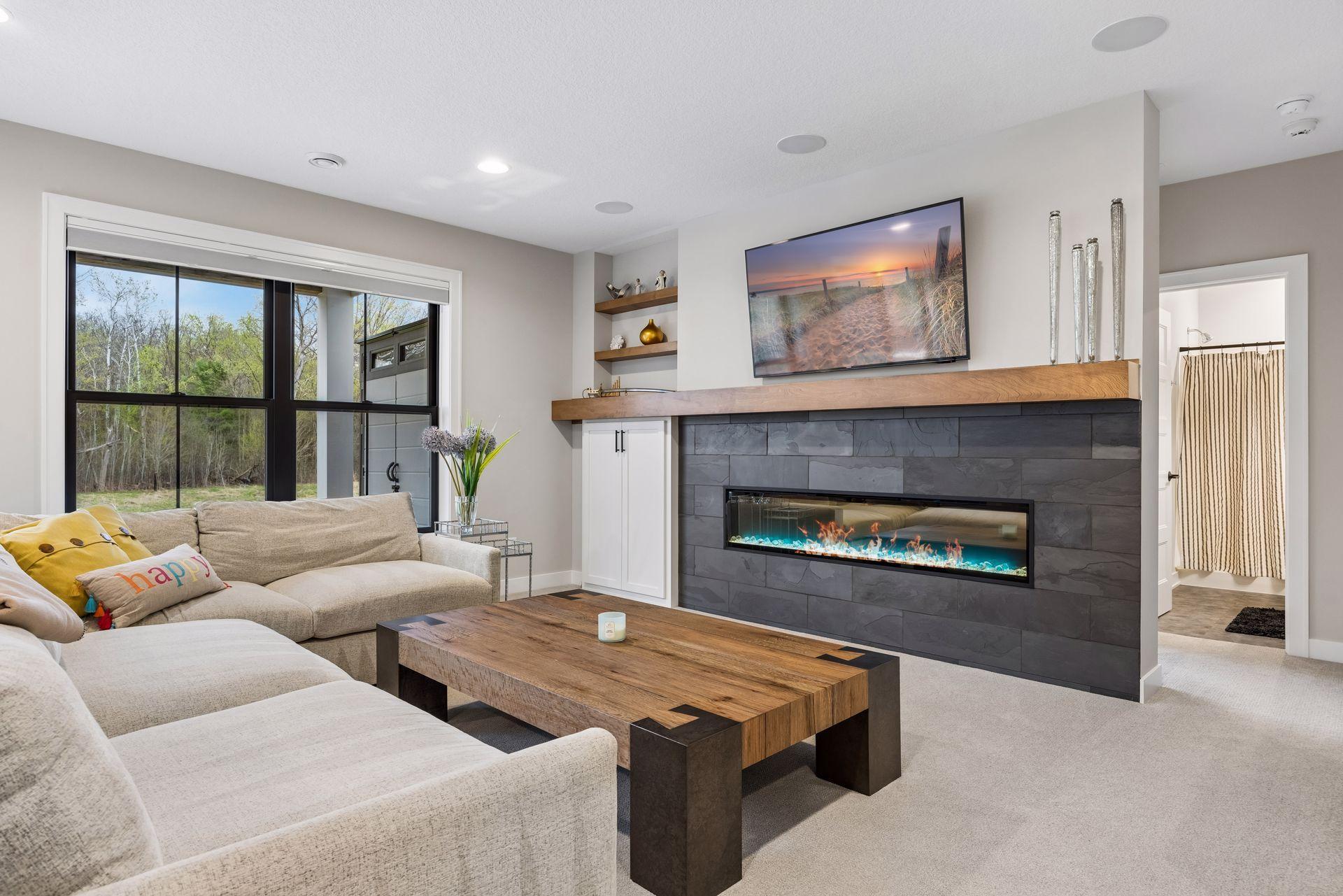 Electric Fireplace with Multiple Color Schemes
