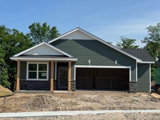 (Photo is of the actual home in progress.)