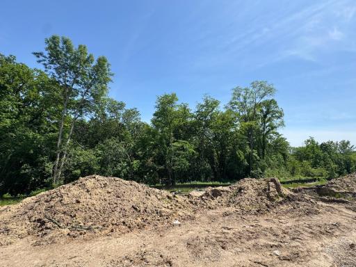(Photo is of the actual backyard in progress.)