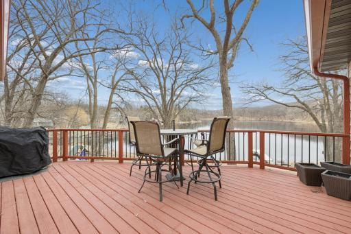 Whether you are relaxing, entertaining or preparing a meal on the grill you will fall in love with this expansive lakeside deck overlooking the shores of Pickeral Lake.