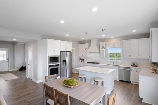Open main floor offers easy entertaining.