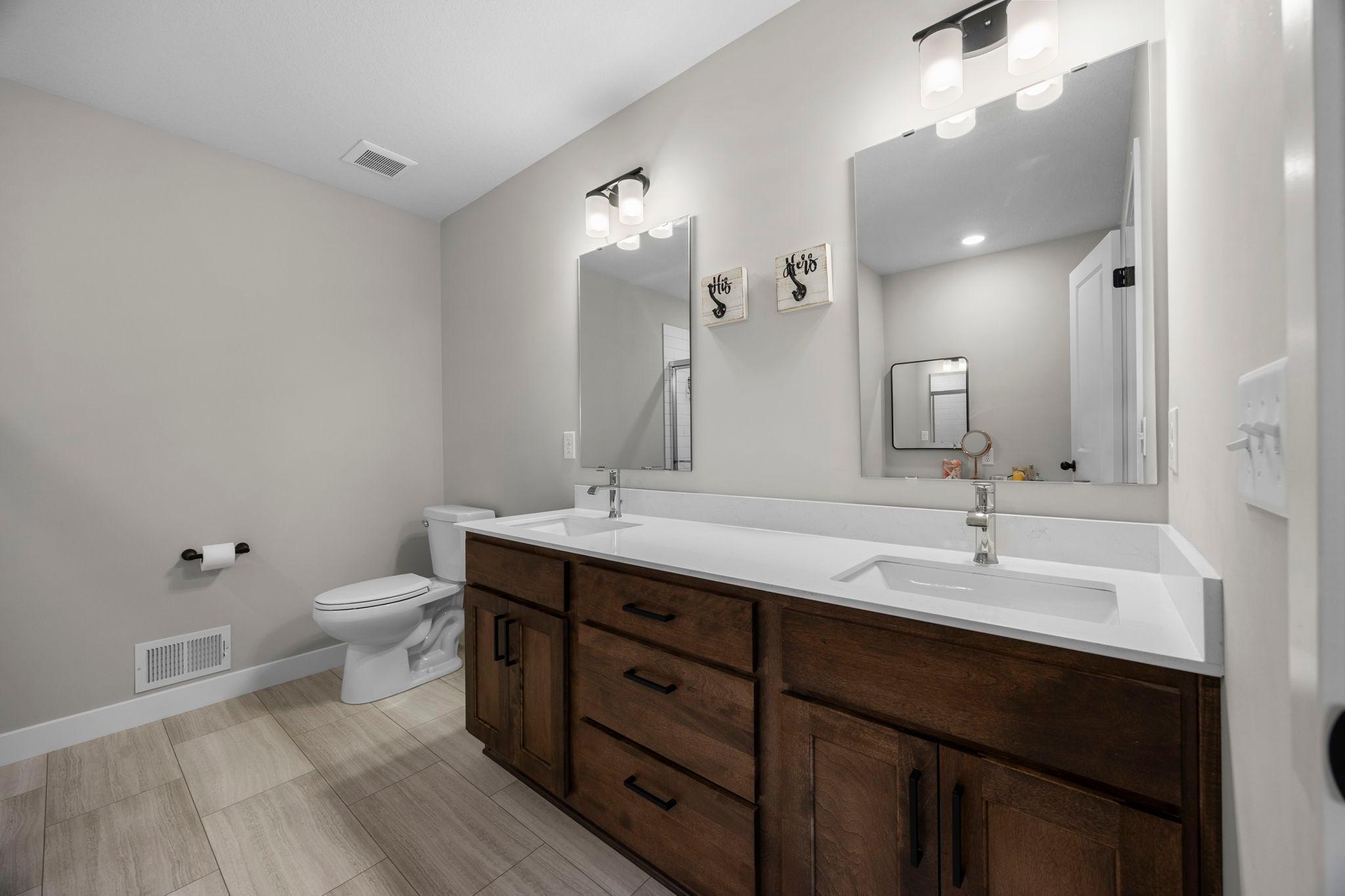 Tranquil Ensuite with dual vanity.