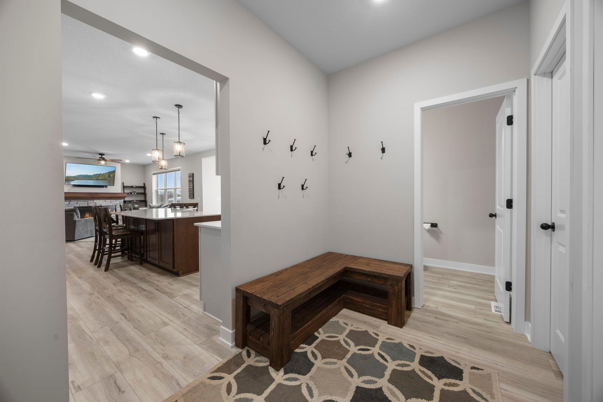 Mudroom off of the garage.
