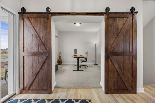 Barn doors on your main level office or sitting area!