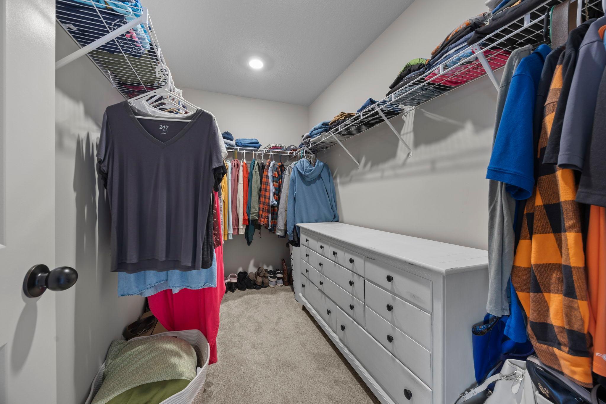Primary walk-in closet