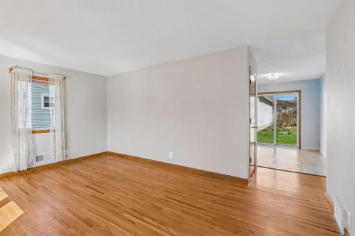 Your view as you walk in, note the gleaming hardwood floors throughout most of the main floor.