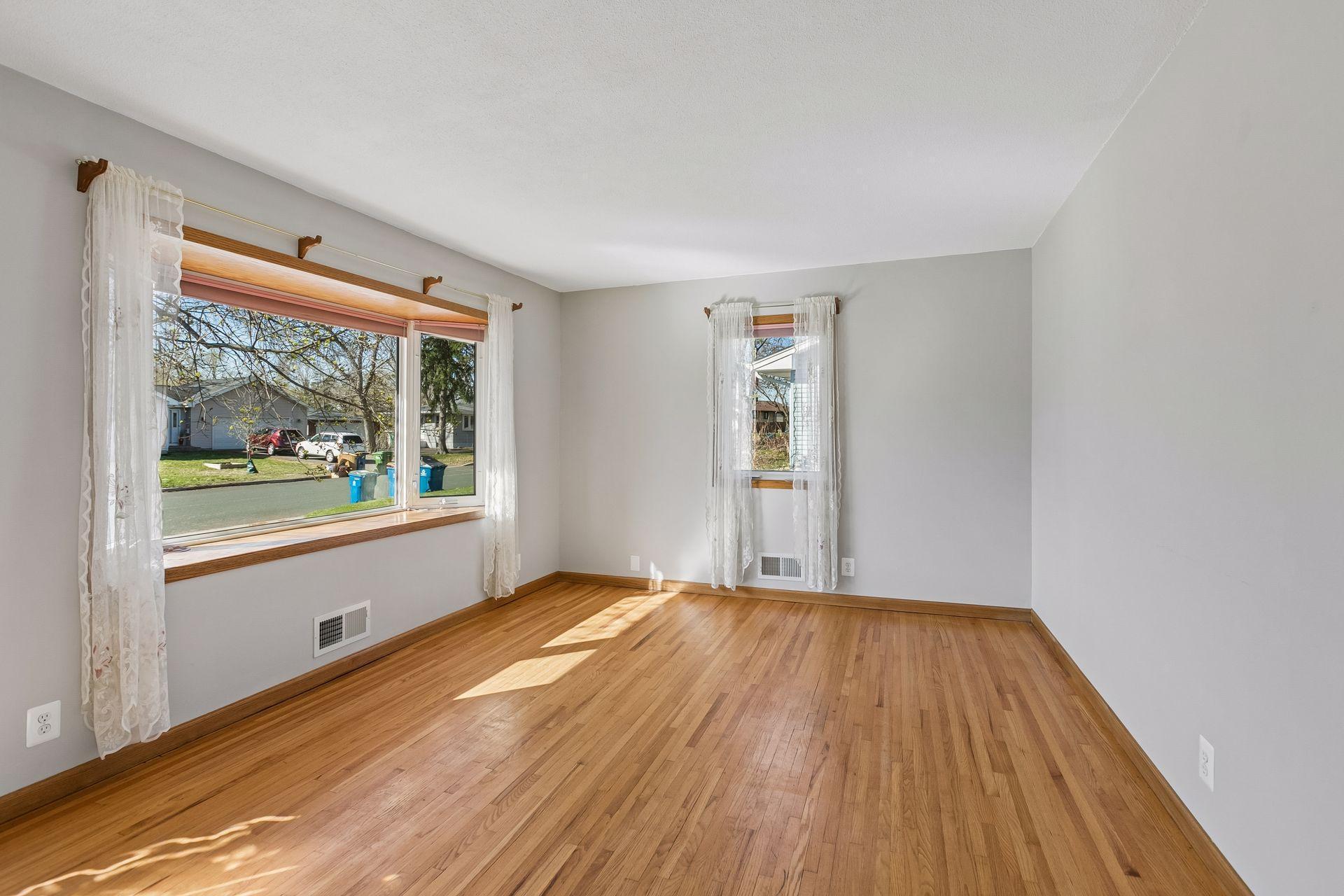 The living room is spacious and light.