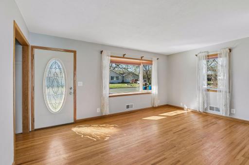 The living room room features a gorgeous, south facing bay window.