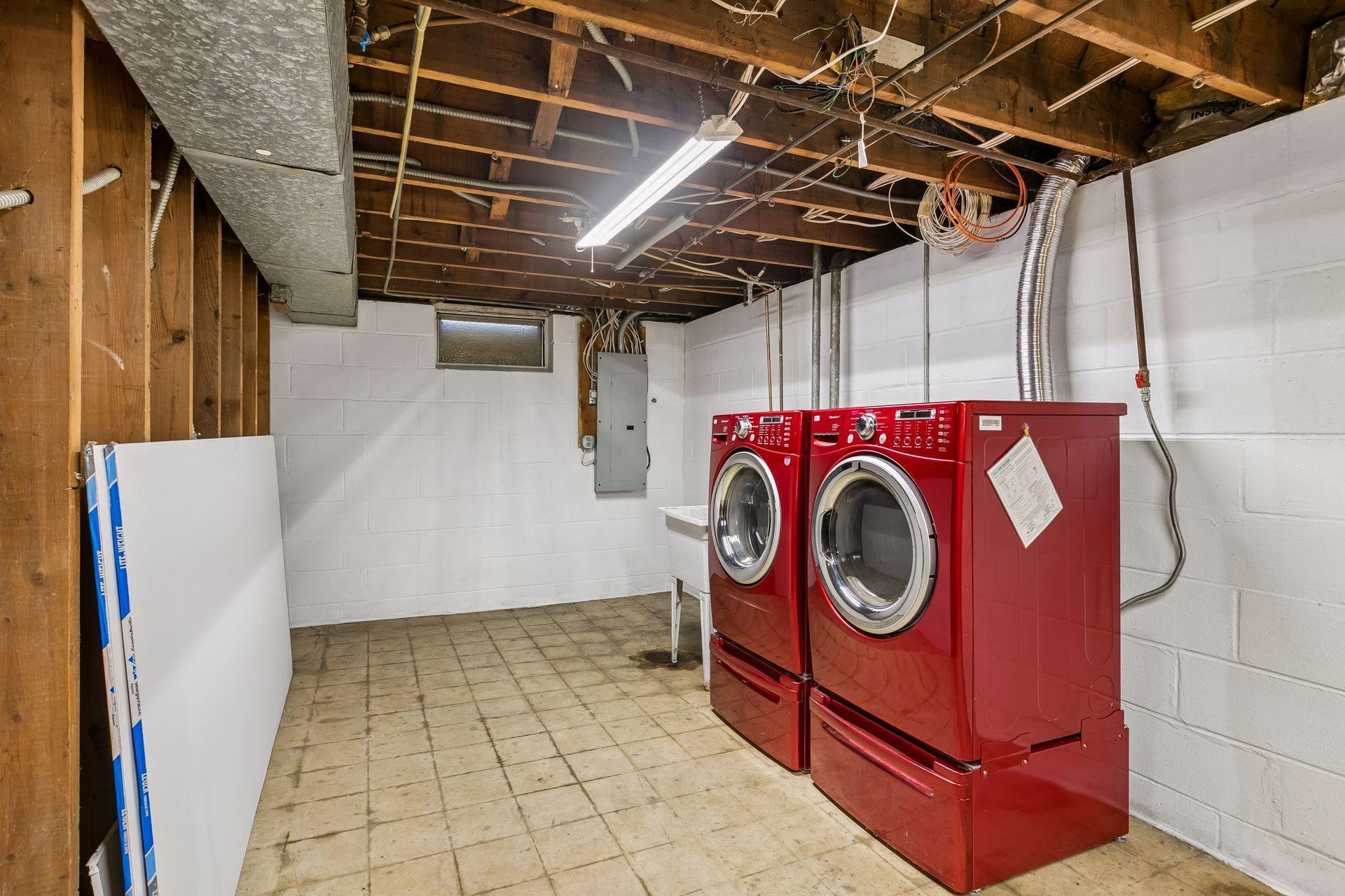 Lower level laundry area ( asbestos flooring was professionally abated)