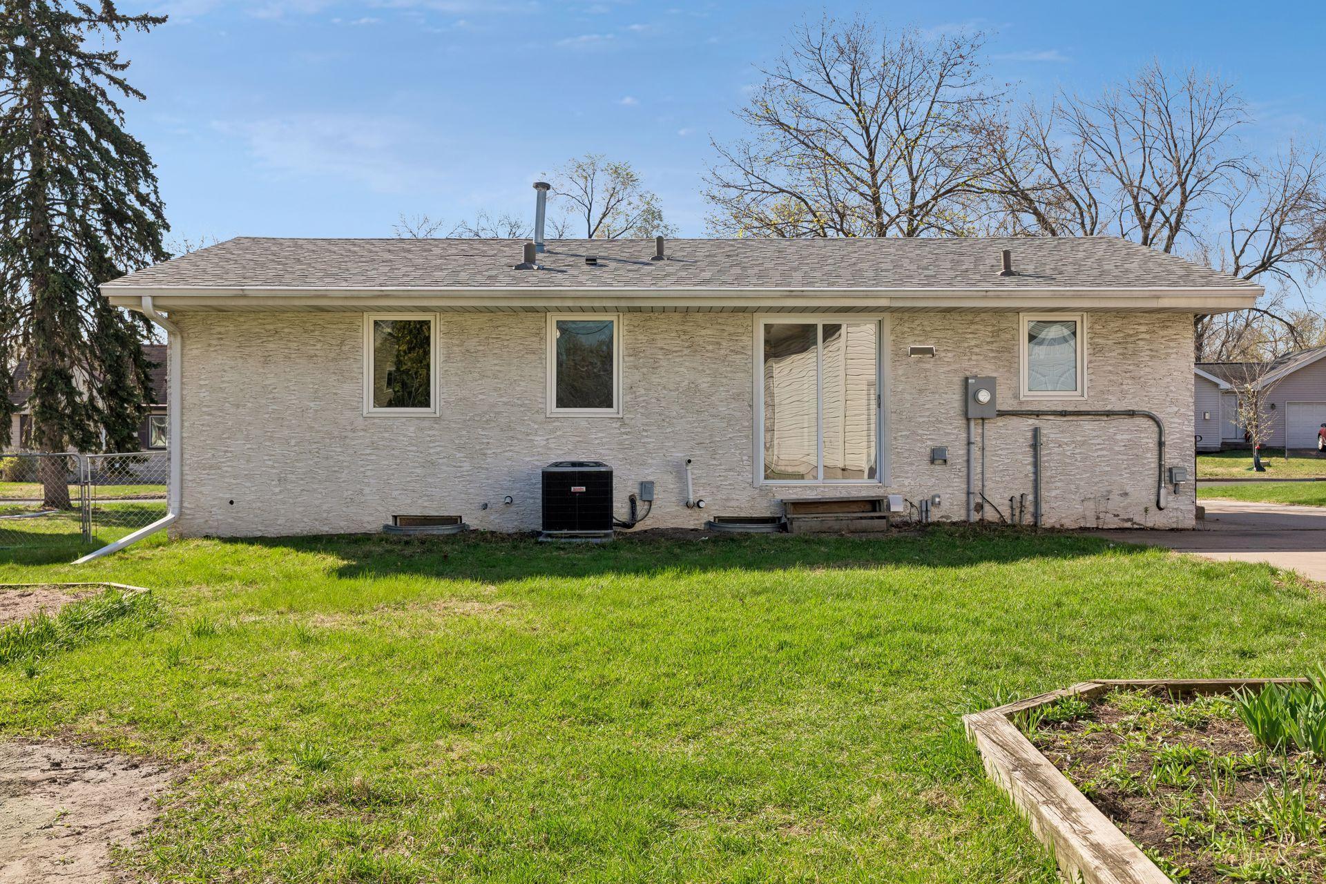 Rear exterior view of the home