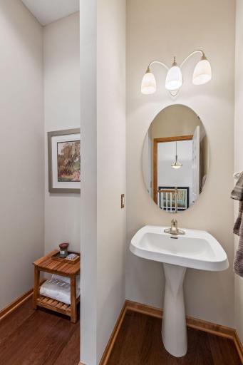 Handy powder room just off the hall.