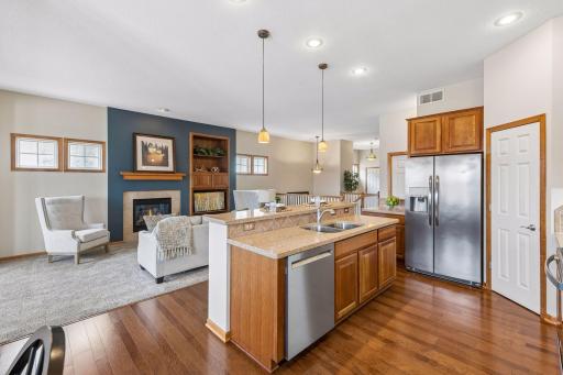 The corner closet is a spacious walk-in pantry!