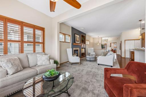 View from 4 season porch toward living room.