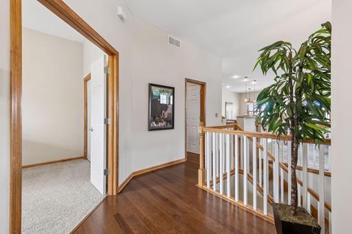 This is the view from the entry foyer. Hardwood floors, 10' ceilings and lovely architectural details throughout.