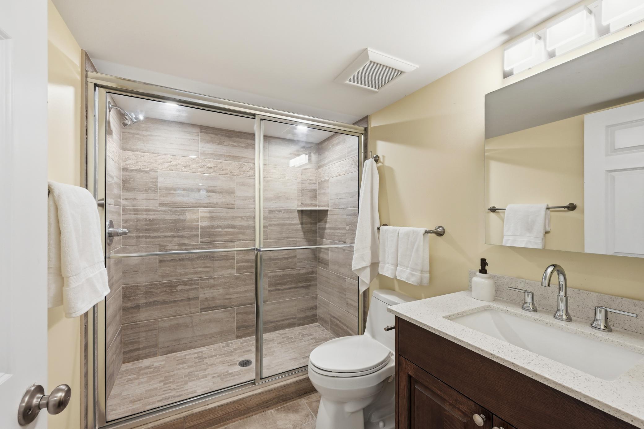 Lower level updated bathroom